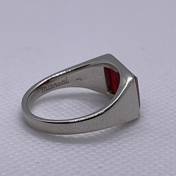 Miansai Lennox Agate And Sterling Silver Ring